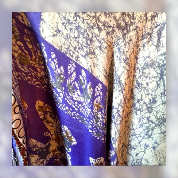 Recycled Sari Wrap Skirt - XL- Ankle length - Picture 2 of 5